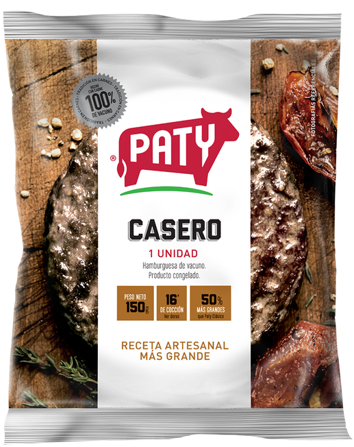 Hamburguesa De Vacuno Receta Casera Paty 150 G - Paty (750x750), Png Download