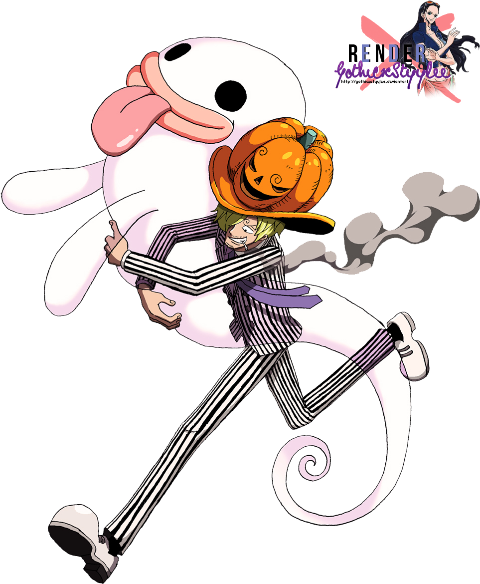 Sanji One Piece Halloween (992x1403), Png Download