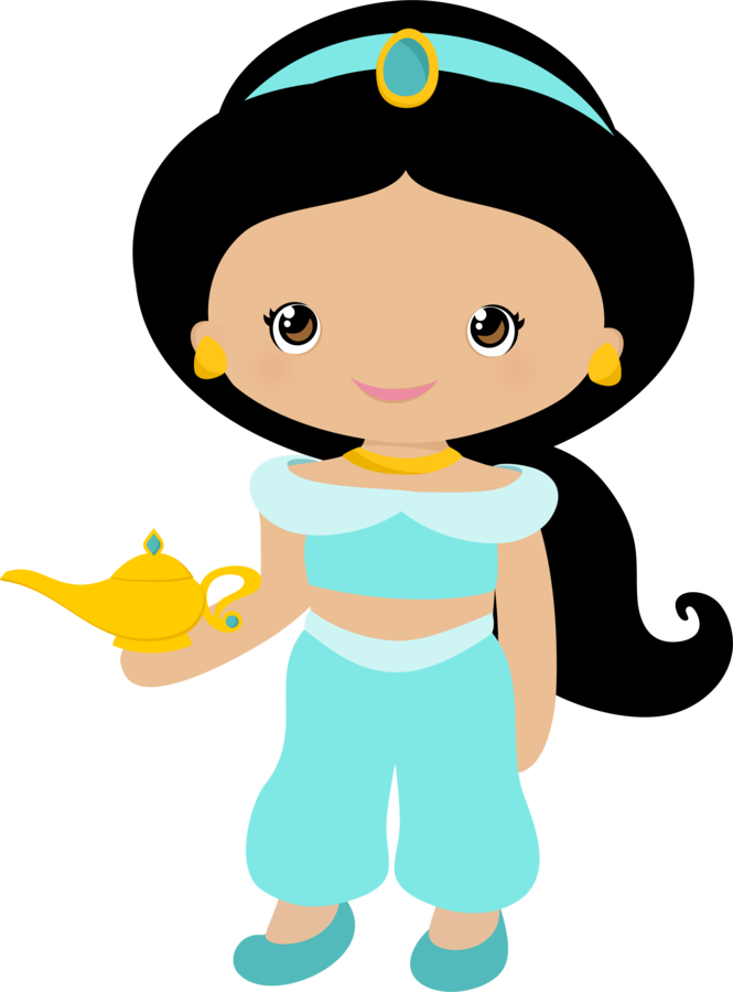 Princess Jasmine Clipart Disney - Princesa Jasmine Cute (665x900), Png Download