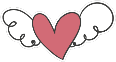 Então É Isso, Agora Você Já Sabe Que Entre Tantos Formatos - Coração Com Asas Png (490x490), Png Download