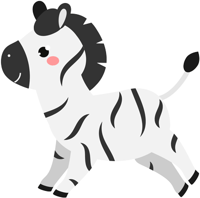 Cebra Kawaii Png - Zebra Kawaii (500x500), Png Download