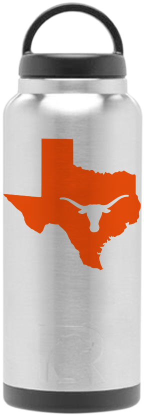 Stainless With Orange 36oz - Texas Girl Clip Art (288x830), Png Download