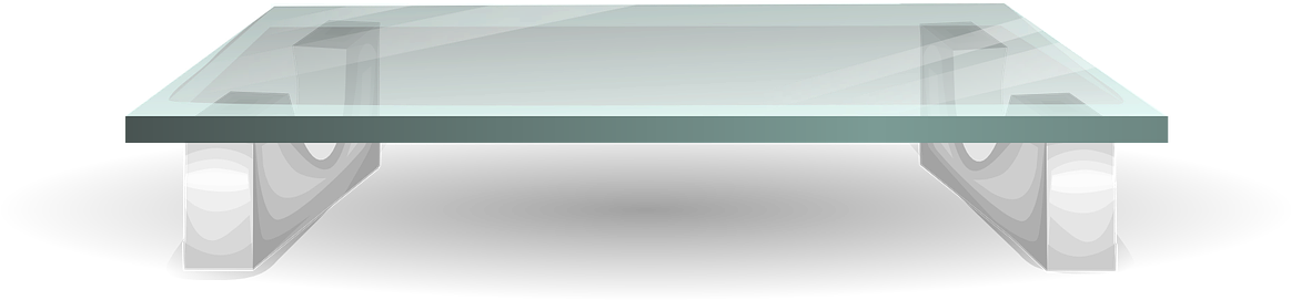 Cliparts Coffee Table - Table Glass Clipart Png (1199x386), Png Download
