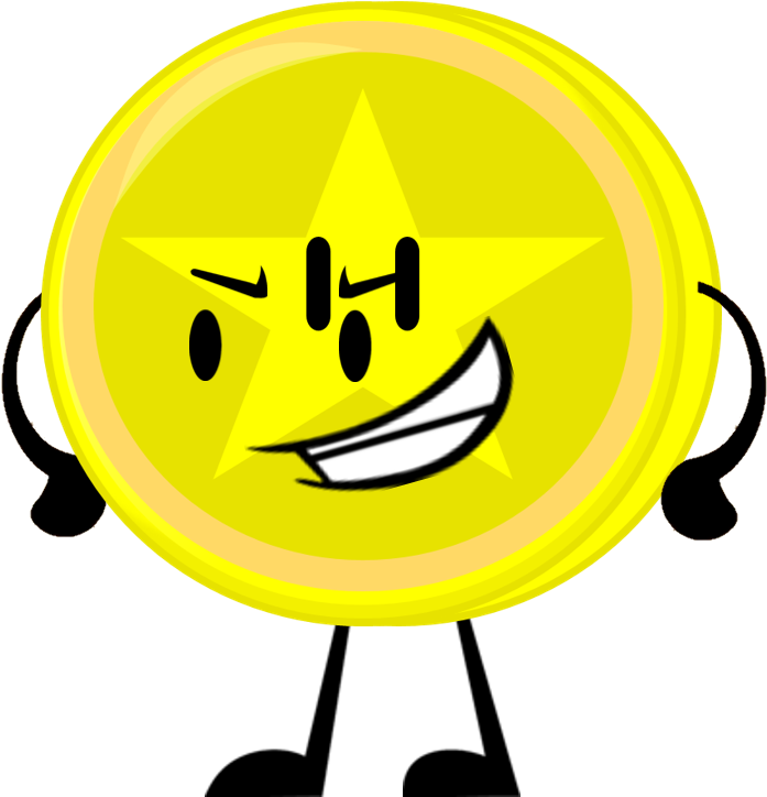 Golden Star Coin Pose - Article Insanity Cashy (724x723), Png Download