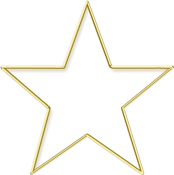 Golden Frame Star - Png Format Star Images Png (591x591), Png Download