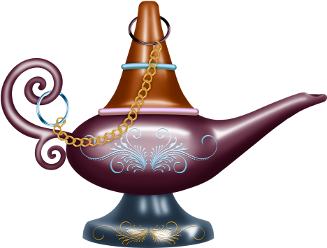 Genie Lamp - Teapot (476x357), Png Download