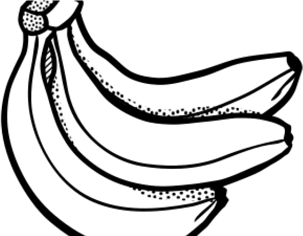 Drawn Banana Clipart - Banana Line Art (640x480), Png Download