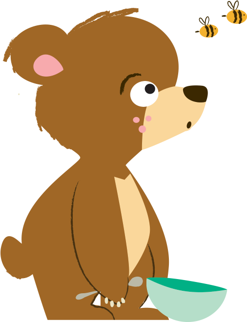 Babybear - Cartoon (674x772), Png Download
