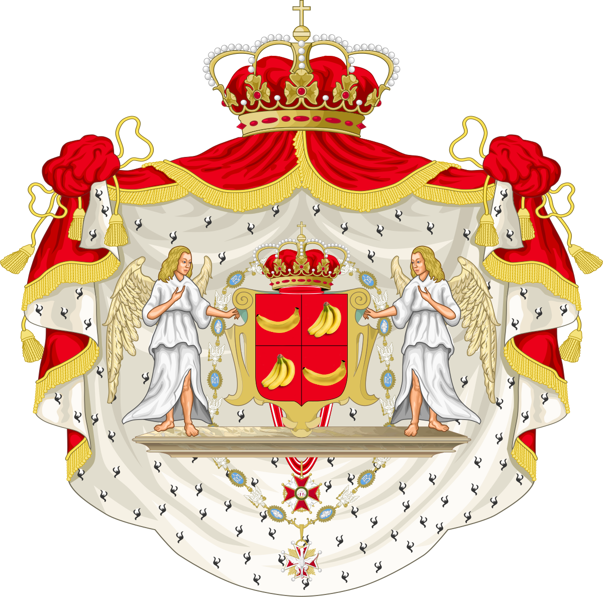 Coat Of Arms Of Holy Banana - Polish Royal Coat Of Arms (1200x1187), Png Download