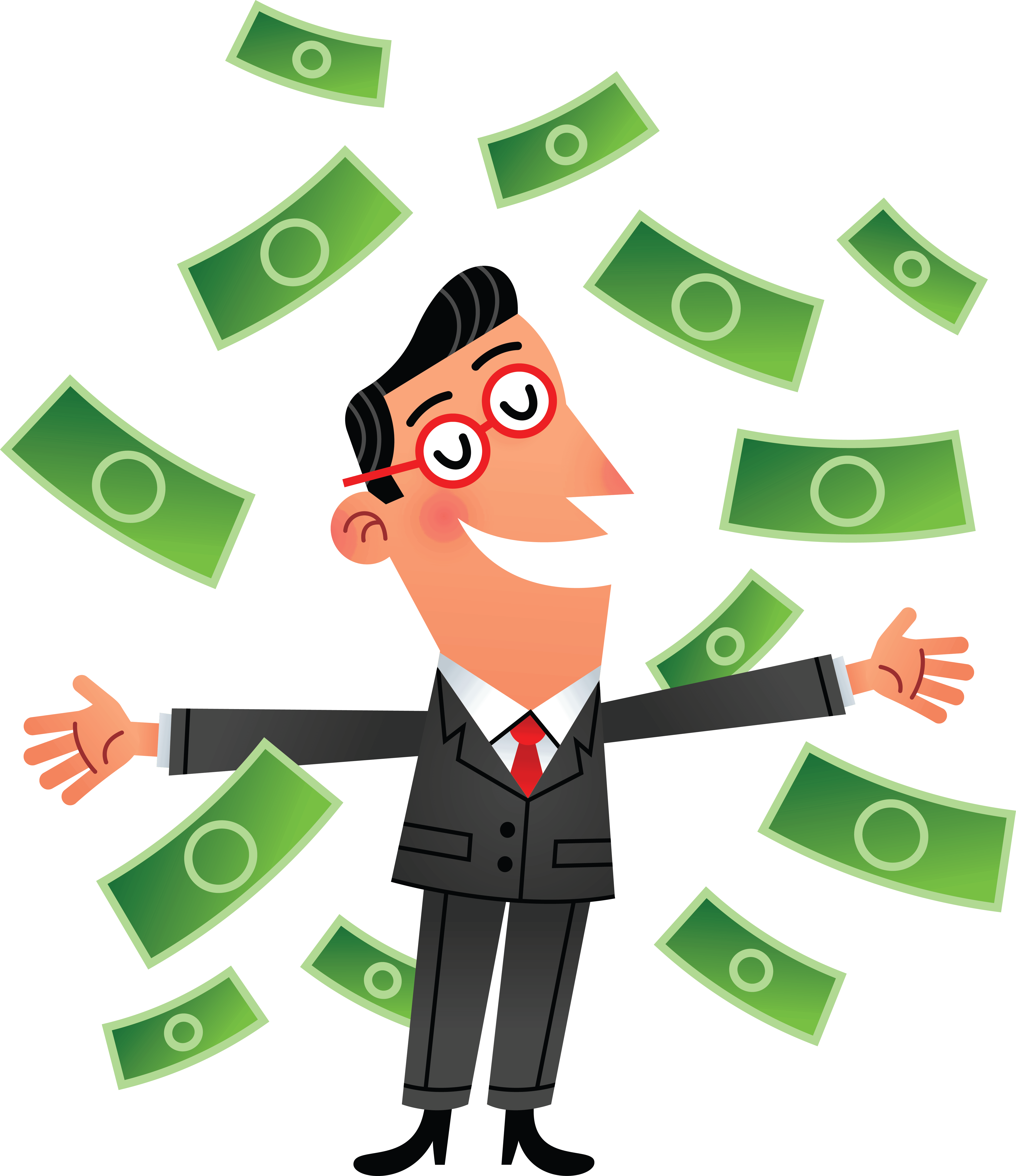 Money Raining Png Banner Transparent Download - Download (4883x5649), Png Download
