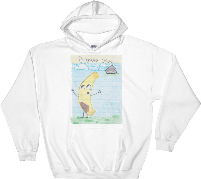 Bannana Steve Hooded Sweatshirt By Mr Tj Hoodie From - Hoodie (1000x1000), Png Download