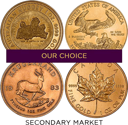 1 Oz Gold Coin Bullion Best Value Secondary Market - Coin (500x500), Png Download