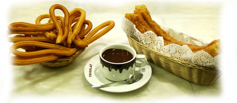 Right Besides The Metro Anton Martin, Lies A Gourmet - Chocolate Con Churros Y Porras (800x504), Png Download