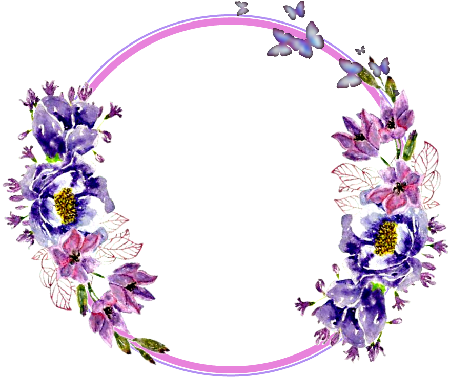 Flower Circle Png Flowers Stickers Garland Wreaths - Flower (1024x768), Png Download