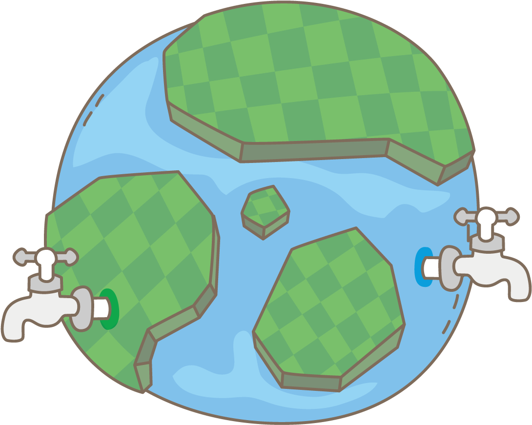 Environmental Protection Illustration Earth Faucet - Drawing (1137x1134), Png Download