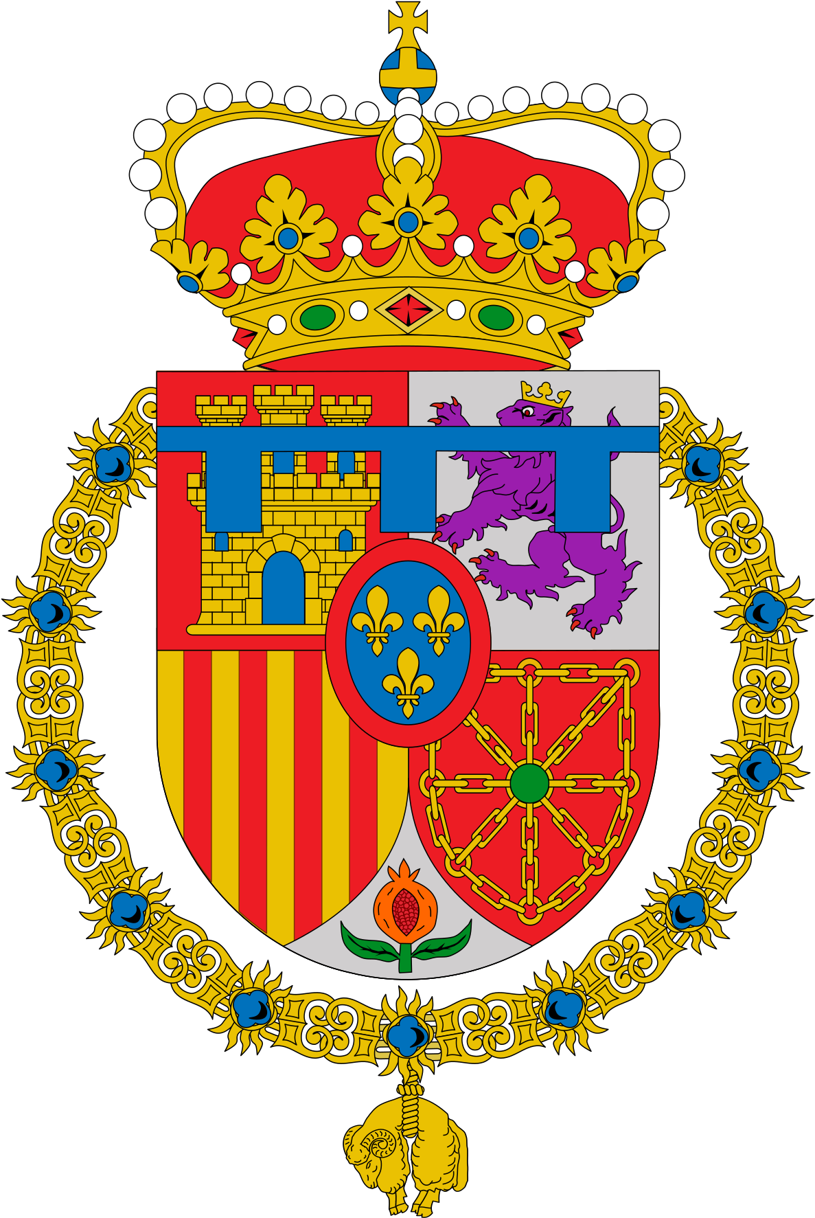 Escudo De Armas De La Princesa De Asturias - Coat Of Arms Of Felipe Vi (1200x1787), Png Download