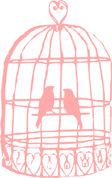 Small - Birdcage Drawing (372x593), Png Download