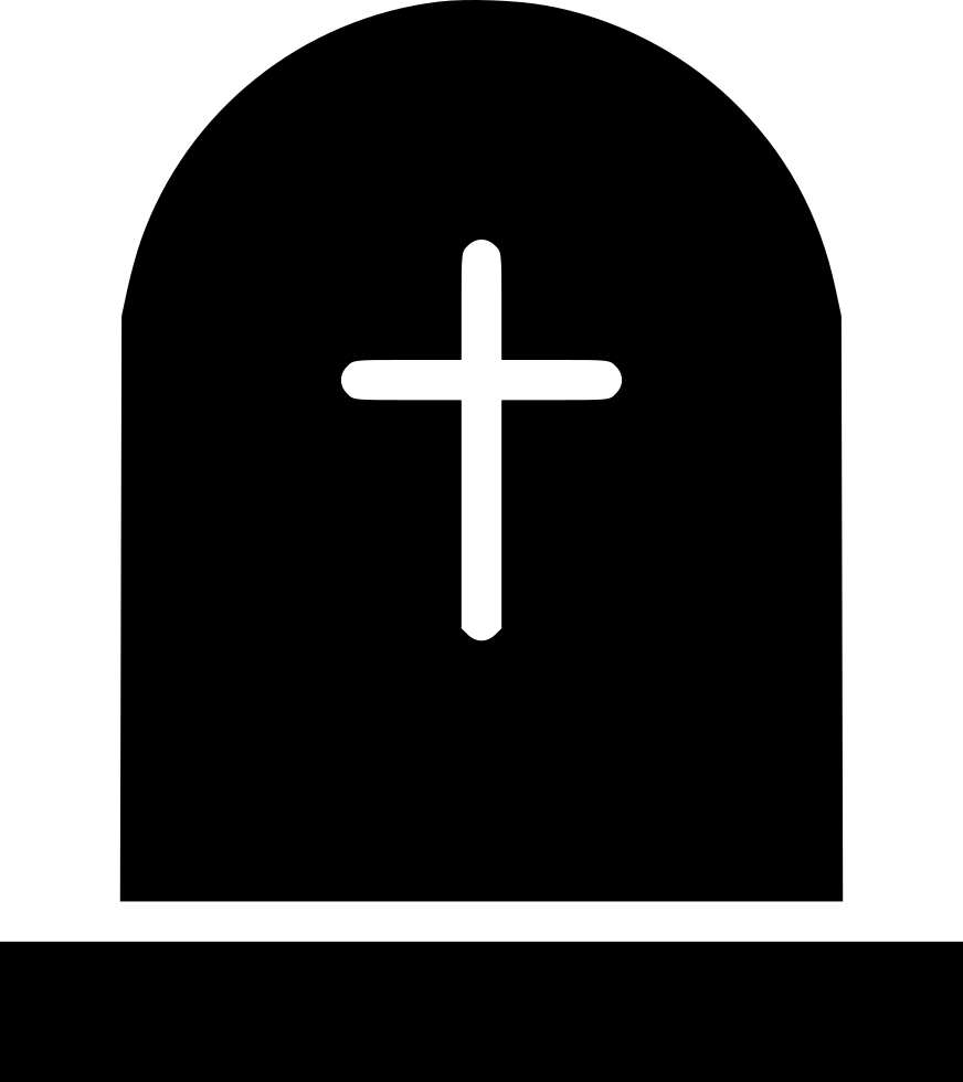 Grave Cemetery Tomb Stone Sepulchre Graveyard Comments - Graveyard Icon (872x980), Png Download