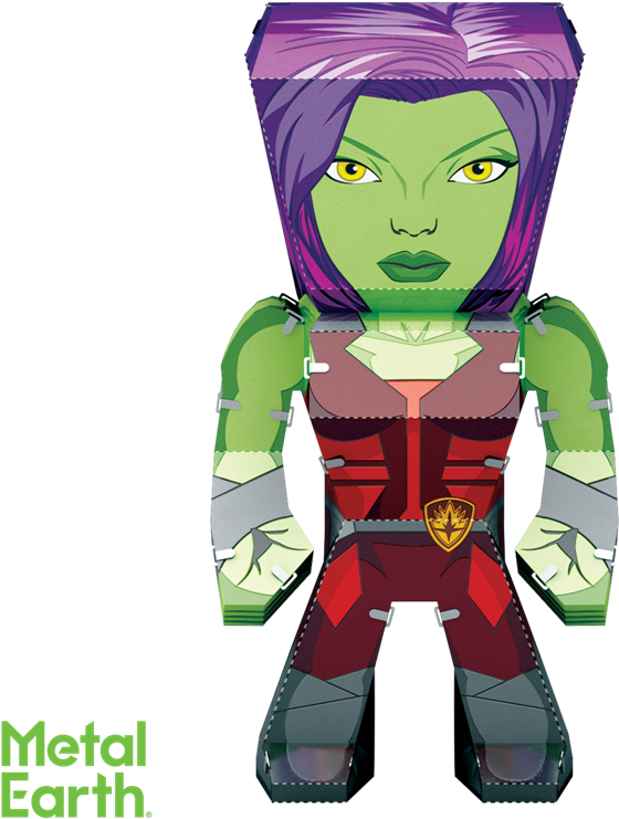 Metal Earth Legends Mini Caricature Model - Gamora (768x768), Png Download