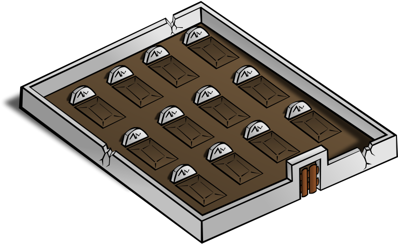 This Free Clipart Png Design Of Rpg Map Graveyard Symbol (600x364), Png Download