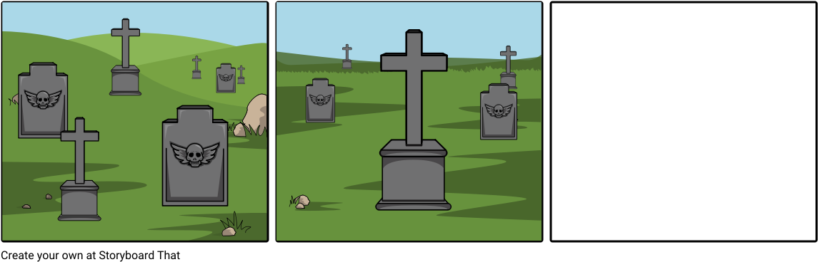 Scene 1 - Graveyard - Cemetery (1164x385), Png Download