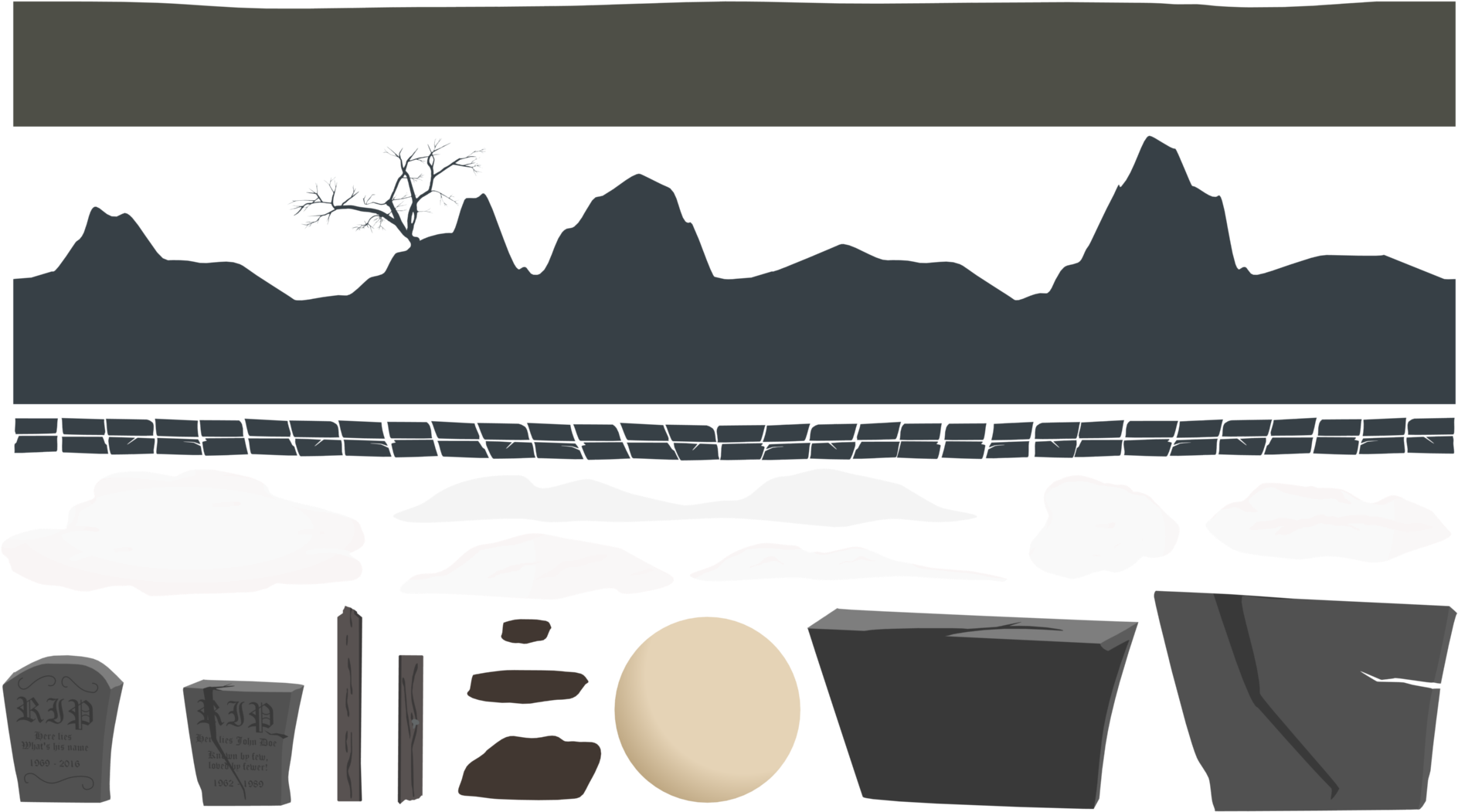 Graveyard1 - Cemetery (1918x1079), Png Download