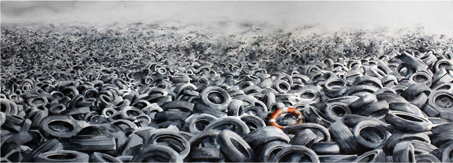 Heavy Sea - Pejac Heavy Sea (1500x950), Png Download