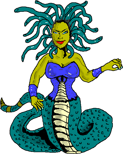 Medusa Cartoon Cliparts - Medusa Clip Art (600x600), Png Download