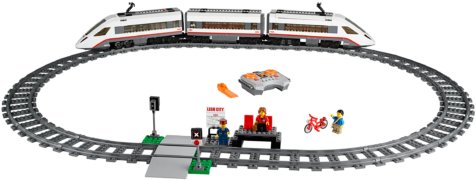 High-speed Passenger Train - Lego 60051 High-speed Passenger Train (500x375), Png Download