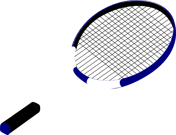 Blue Tennis Racquet Svg Clip Arts 600 X 460 Px (600x460), Png Download