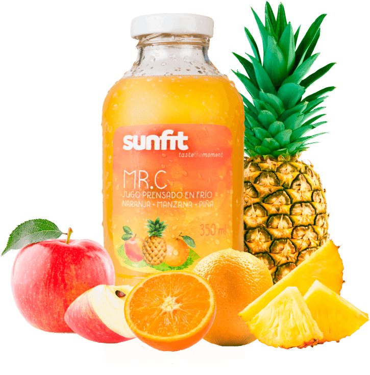 C Jugos Sunfit - Tropical Fruits Png (741x935), Png Download