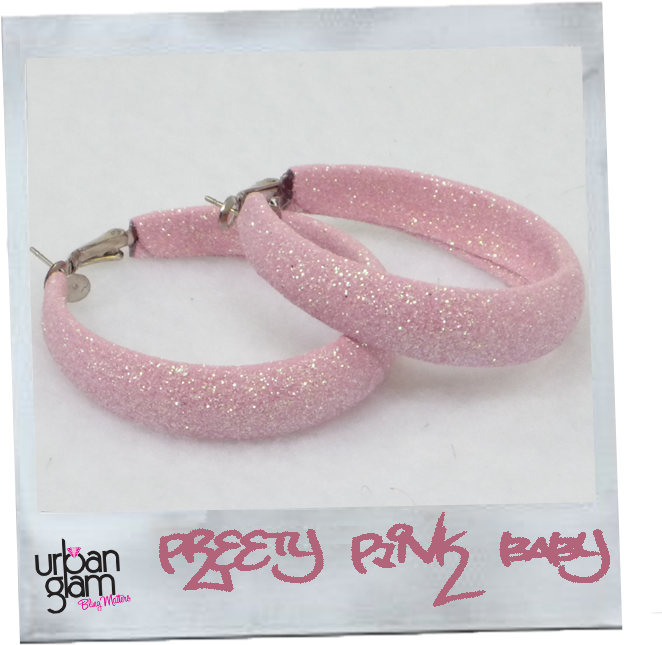 Pink Glitter Hoop Earrings - Pink Sparkly Hoop Earrings (700x700), Png Download