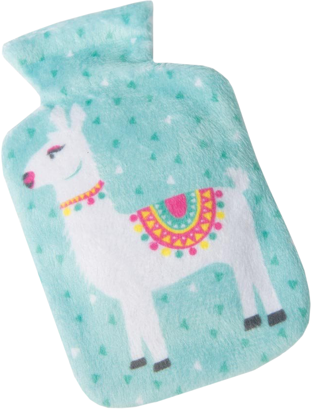 Green Llama Pocket Hot Water Bottle - Is Gift Llama (635x835), Png Download