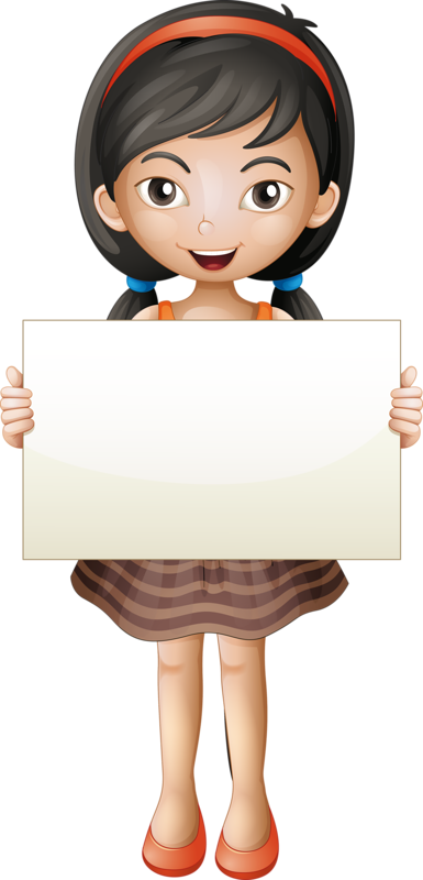 Фото, Автор Inshv На Яндекс - Cartoon Girl Holding Paper (385x800), Png Download