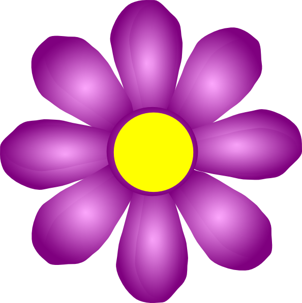 Watercolor Flower Clipart - Png Flower Purple Clipart (594x597), Png Download