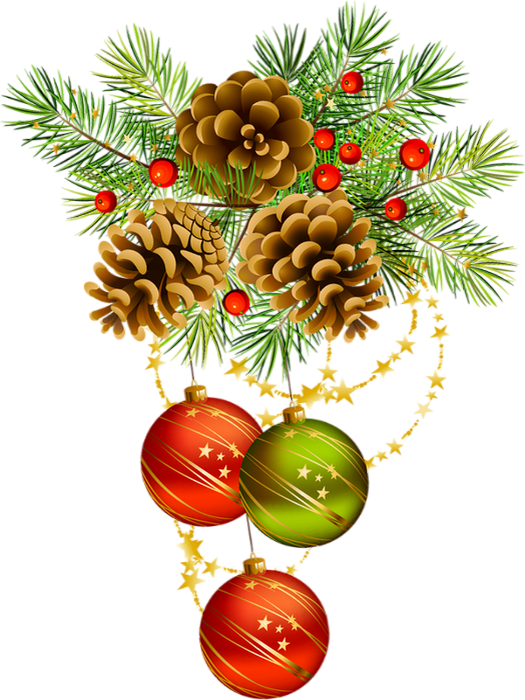 Cluster Png Boules De Noël, Tube - Christmas Day (525x700), Png Download