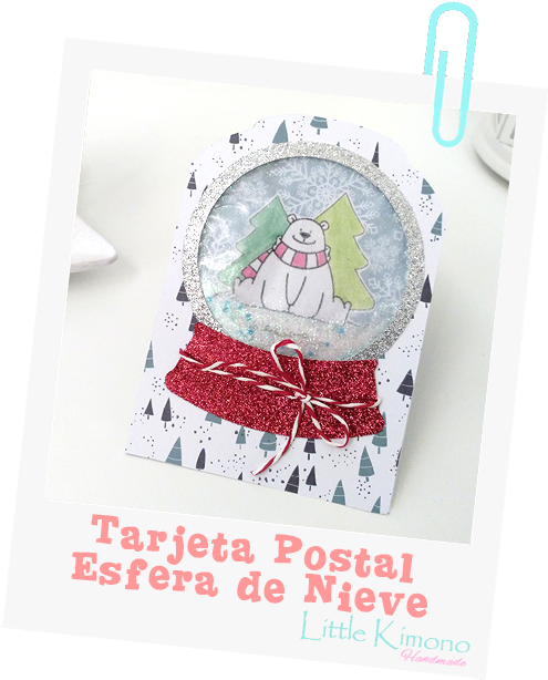 Tarjeta Postal Bola De Nieve - Tarjeta Bola Navidad Nieve (630x626), Png Download