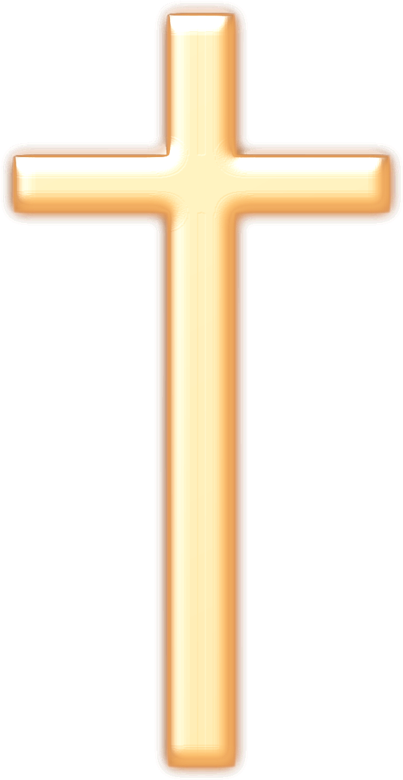 Golden Cross Clipart - Cross (601x1135), Png Download