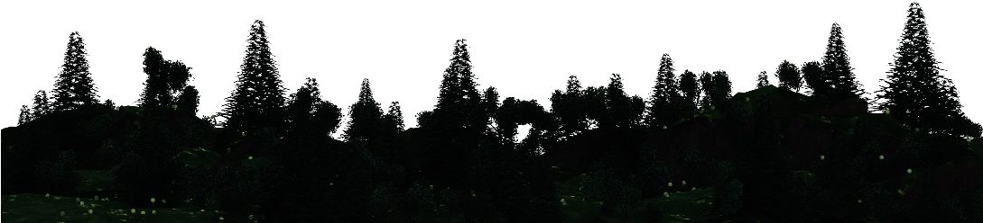 Forest Silhouette - Tree Line Silhouette Png (1088x600), Png Download