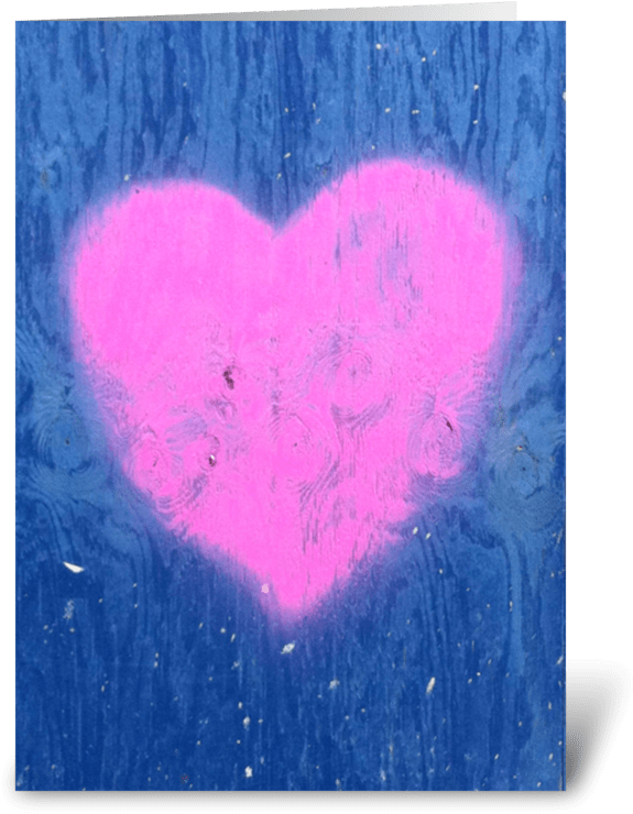 Pink Graffiti Heart On Wall - Heart (700x792), Png Download