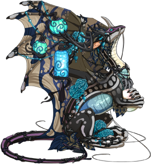 31798780 350 - Blue Female Dragon (350x350), Png Download