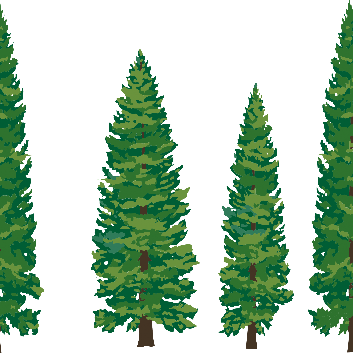 Pine Tree Forest Silhouette At Getdrawings - Forest Clipart (1500x1500), Png Download