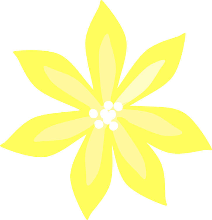 Yellow Flower Computer Icons Tiger Lily Easter Lily - Yellow Lily Flower Clip Art (726x750), Png Download