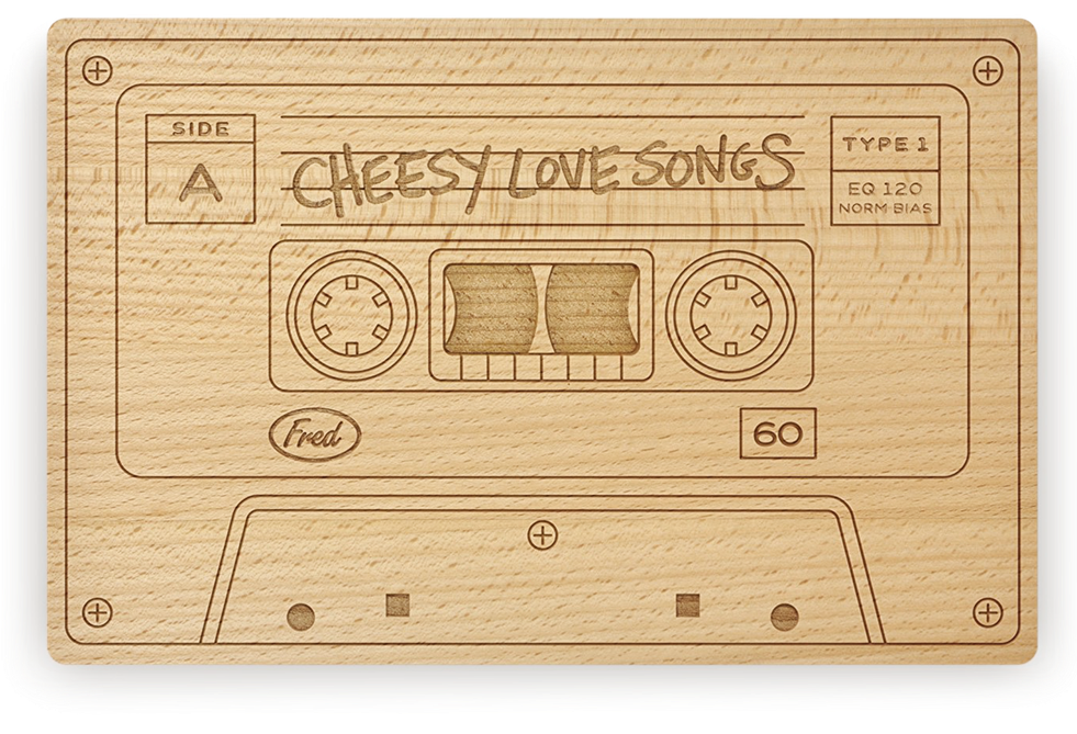 Fred Cheesy Love Songs Cassette Tape Cheese (980x1470), Png Download