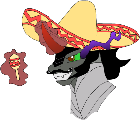 Juliofco, King Sombra, King Sombrero, Maracas, Mexican, - Hat (900x798), Png Download