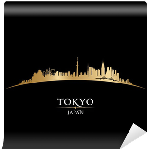 Tokyo Japan City Skyline Silhouette Black Background - Cruiseferry (400x400), Png Download