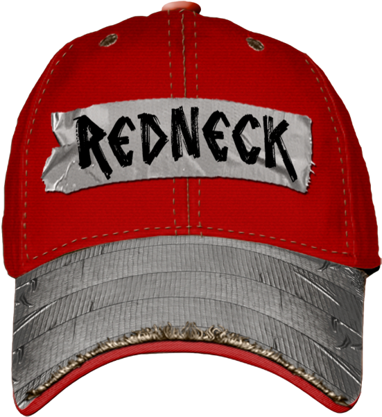 Redneck Hat With Duct Tape Bill Redneck Costume, Jeff - Red Neck Cap (561x600), Png Download