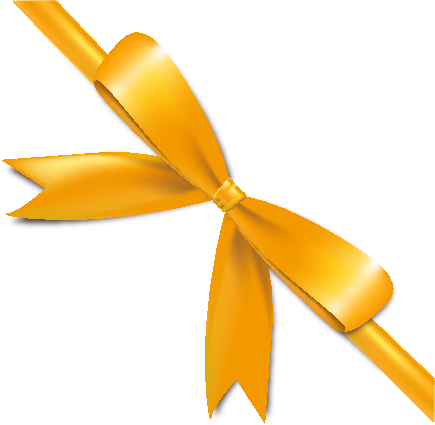 Yellow Ribbon Png Pic - Yellow Ribbon Bow Png (435x425), Png Download