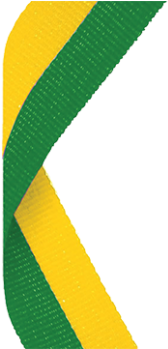 Green/yellow Woven Ribbon - Yellow And Green Ribbons (464x348), Png Download