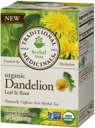 Traditional Medicinals Dandelion Tea - Traditional Medicinals Dandelion Leaf And Root Tea (359x473), Png Download